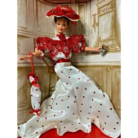 1996 Barbie Coca-Cola Fashion Classic Series Soda Fountain Sweetheart NIB#2